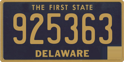 DE license plate 925363