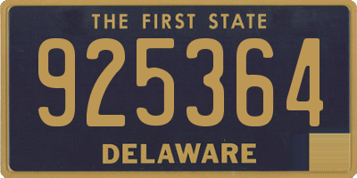 DE license plate 925364