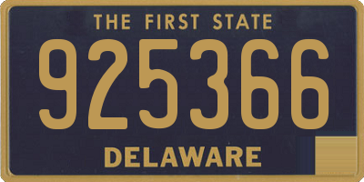 DE license plate 925366