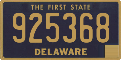 DE license plate 925368