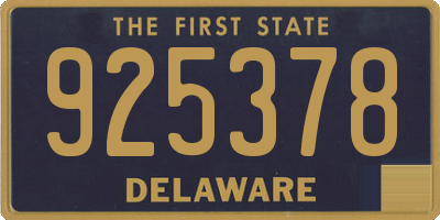DE license plate 925378
