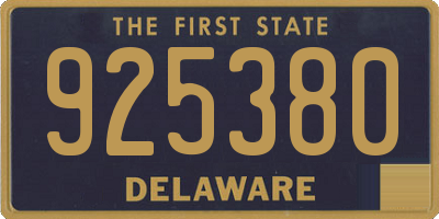 DE license plate 925380