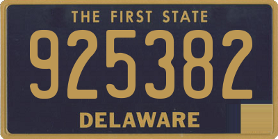 DE license plate 925382