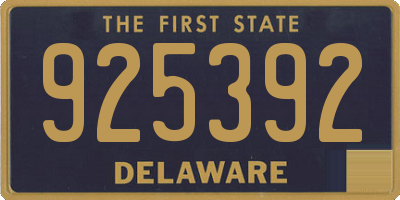 DE license plate 925392