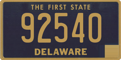 DE license plate 92540