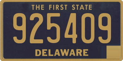 DE license plate 925409