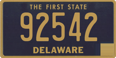 DE license plate 92542