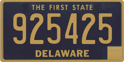 DE license plate 925425