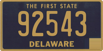DE license plate 92543