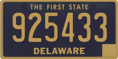 DE license plate 925433