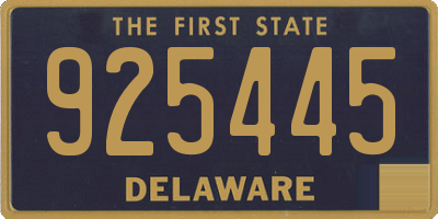 DE license plate 925445