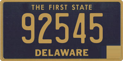 DE license plate 92545