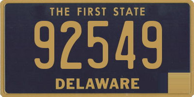 DE license plate 92549