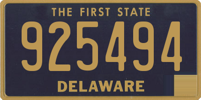 DE license plate 925494