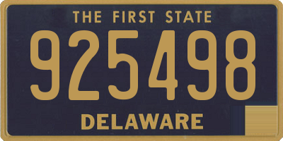 DE license plate 925498