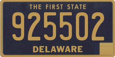 DE license plate 925502