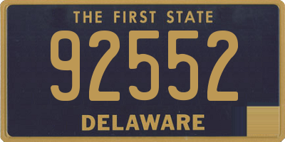 DE license plate 92552