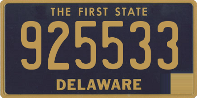DE license plate 925533