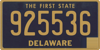 DE license plate 925536