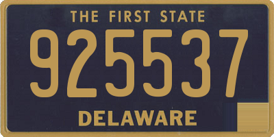DE license plate 925537
