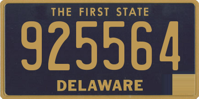 DE license plate 925564