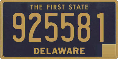 DE license plate 925581