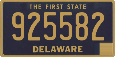 DE license plate 925582