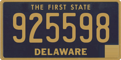DE license plate 925598