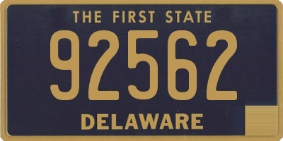 DE license plate 92562