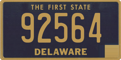 DE license plate 92564