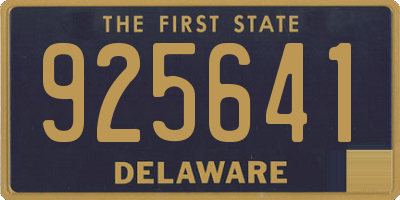 DE license plate 925641