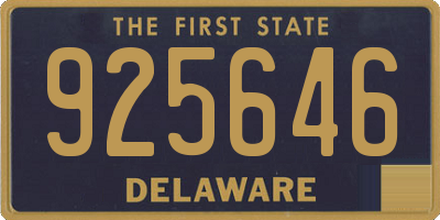 DE license plate 925646