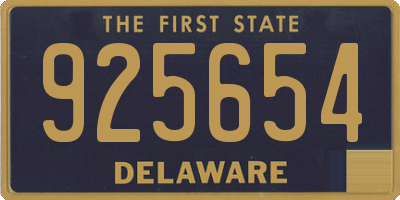 DE license plate 925654