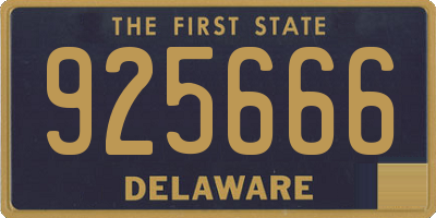 DE license plate 925666