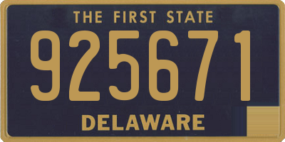 DE license plate 925671