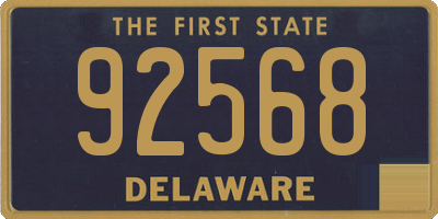 DE license plate 92568