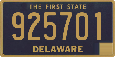 DE license plate 925701