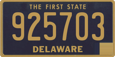 DE license plate 925703