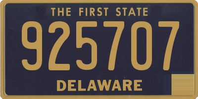 DE license plate 925707