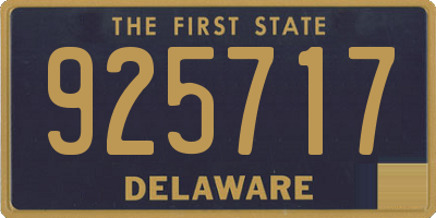 DE license plate 925717