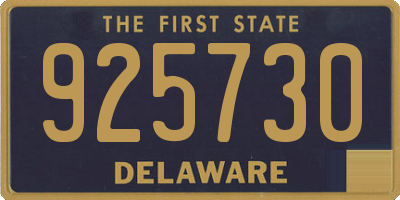 DE license plate 925730