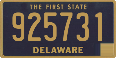 DE license plate 925731