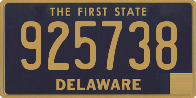 DE license plate 925738