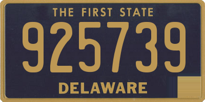 DE license plate 925739