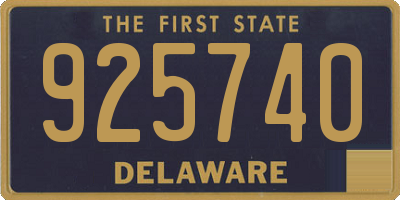 DE license plate 925740