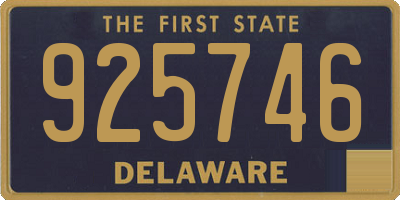 DE license plate 925746