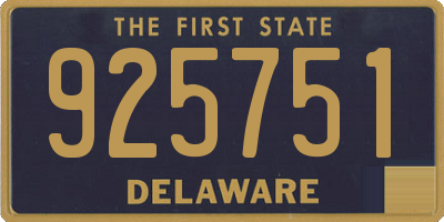 DE license plate 925751