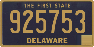 DE license plate 925753