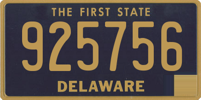 DE license plate 925756