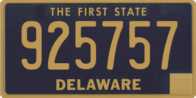 DE license plate 925757